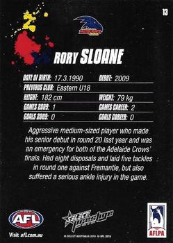 2010 Select AFL Prestige #13 Rory Sloane Back